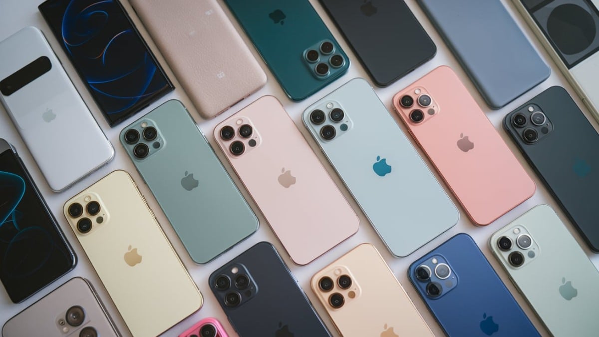 Smartphones de différentes couleurs