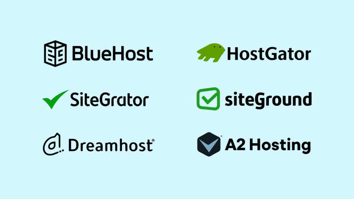 Logos de services d'hébergement