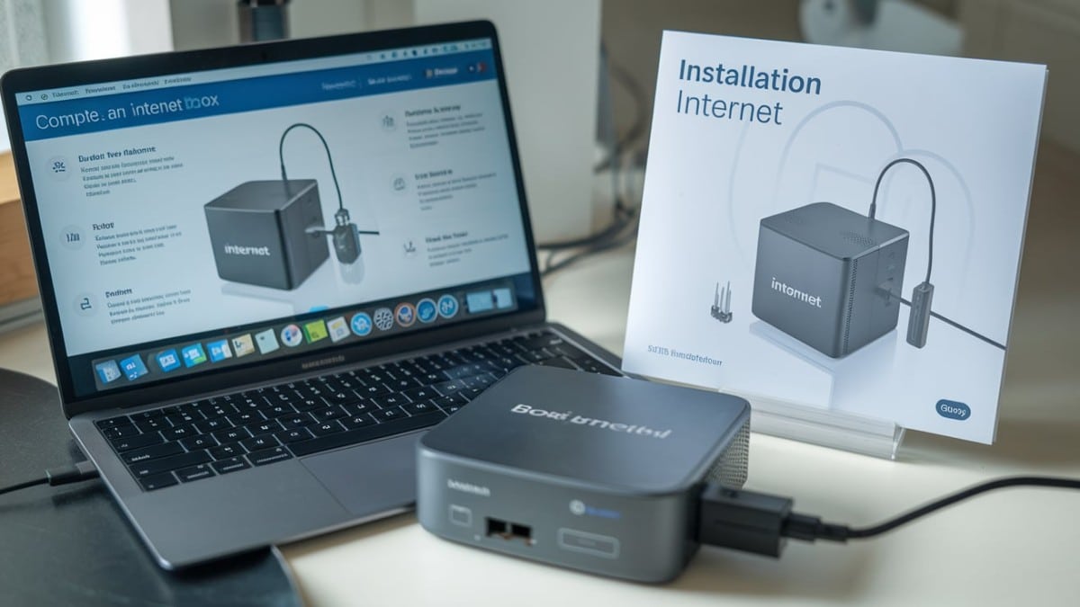 Installation box internet et ordinateur