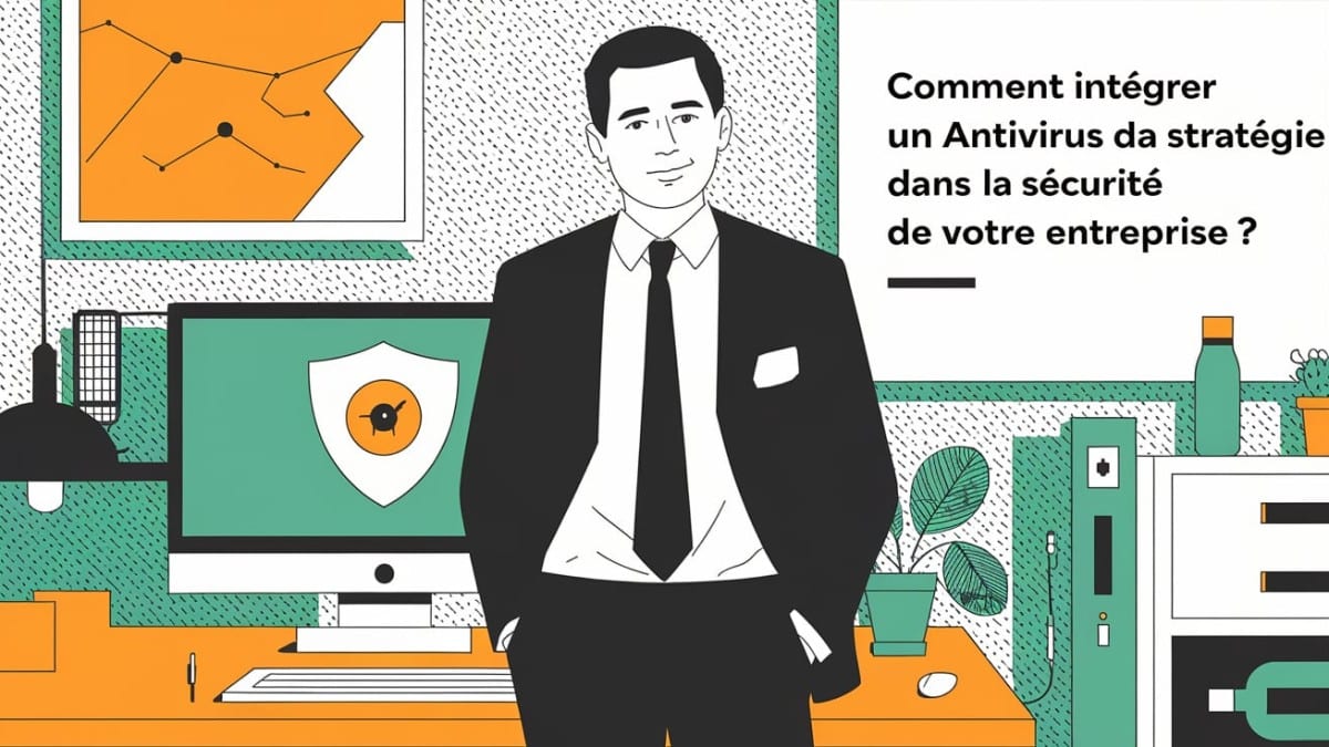 Illustration antivirus et entreprise