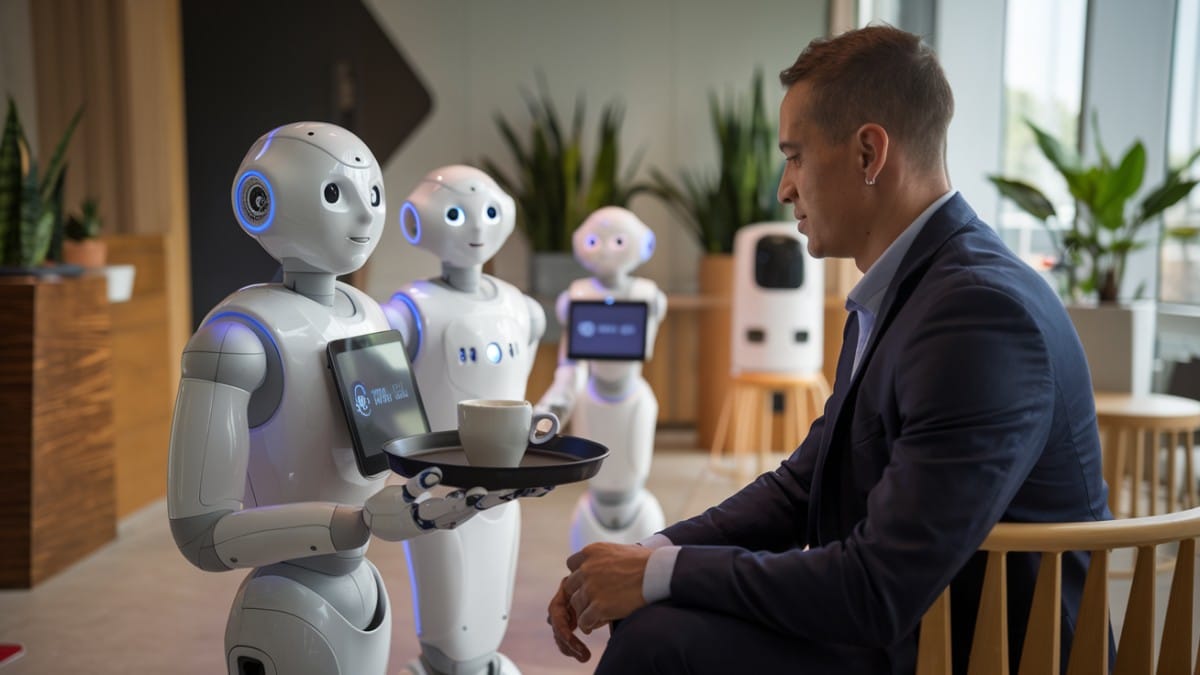 Robots assistants avec un client