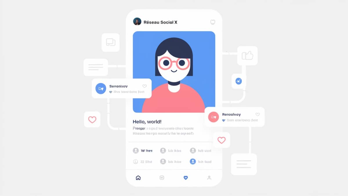 Profil réseau social moderne