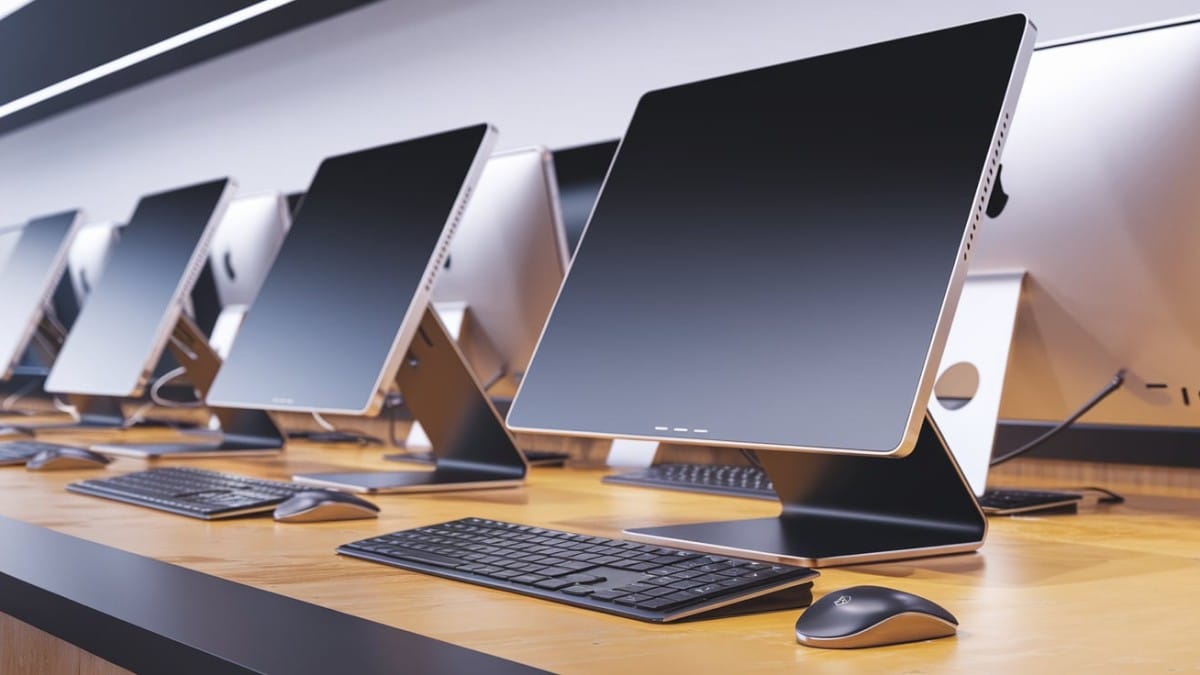 Ordinateurs sur un bureau