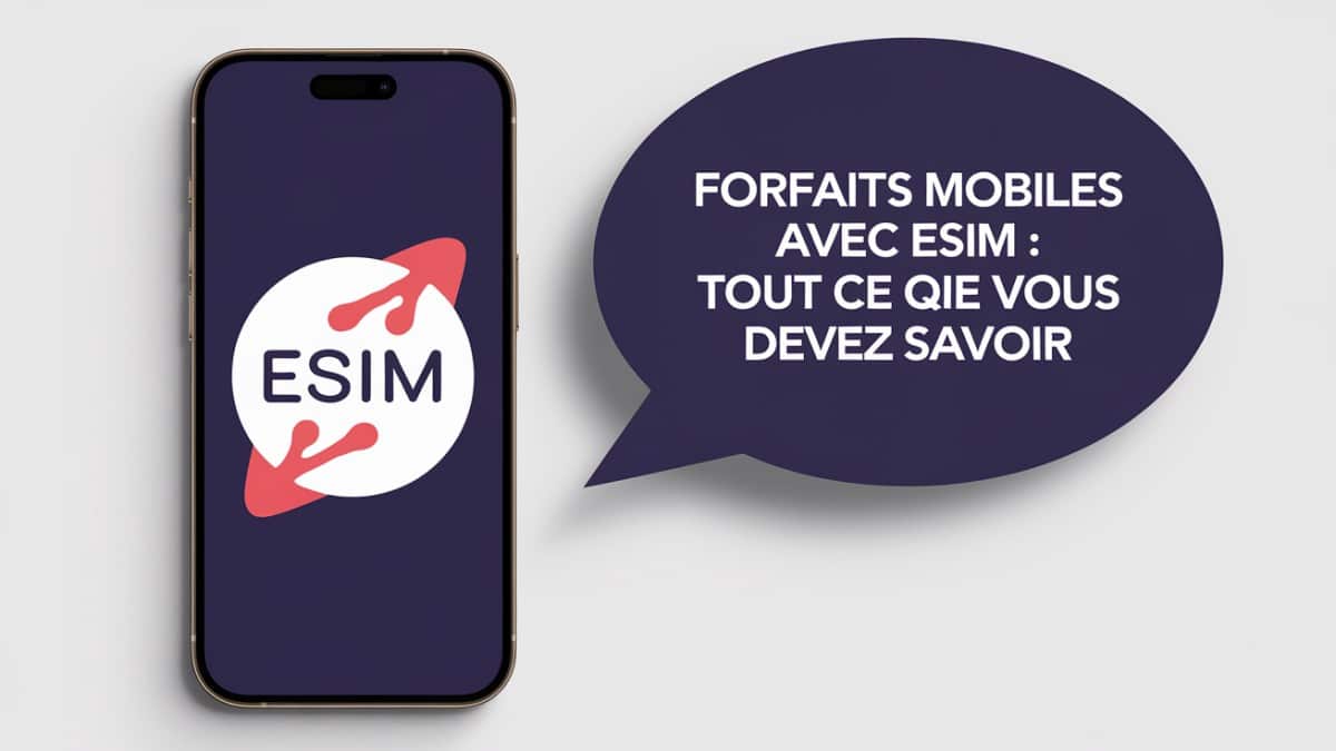 Smartphone avec logo eSIM