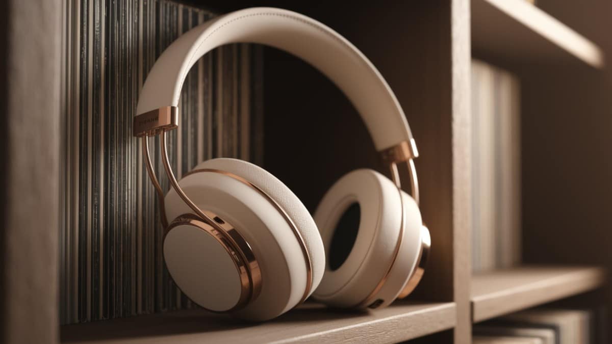 Casque sans fil sur étagère