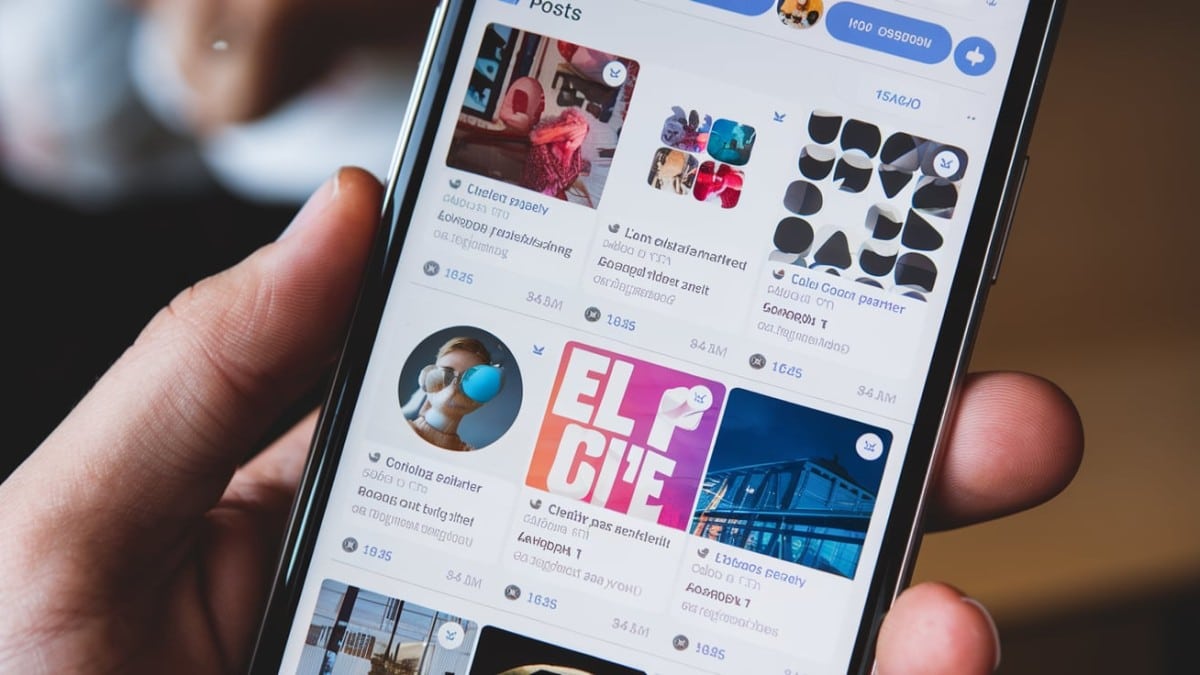 Fil d’actualité sur smartphone