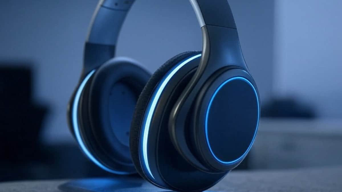 Casque audio lumineux moderne