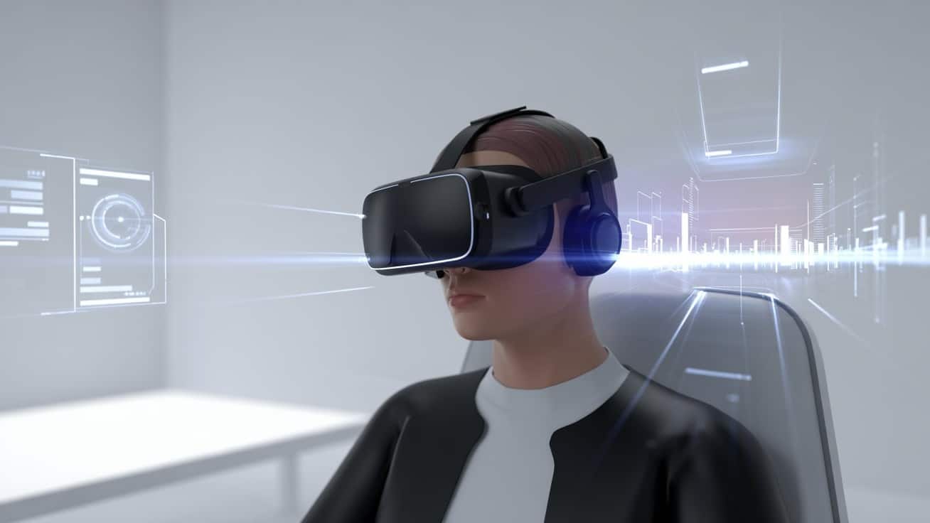 Femme avec casque VR