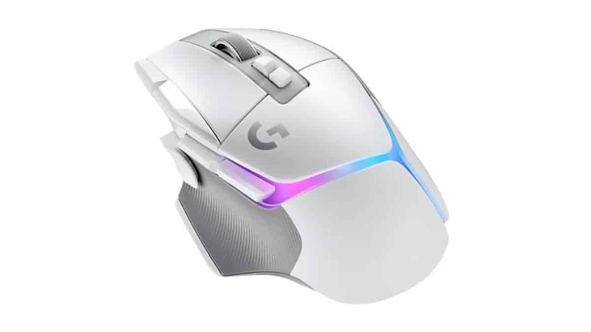 Souris Logitech blanche RGB